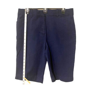 Women’s Kim Rogers Size 12 Bermuda Shorts Beach Jazzy Tummy Control Navy Blue